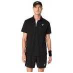 アシックス メンズ テニス ポロシャツ(パフォーマンスブラック・サイズ：L)  返品種別A