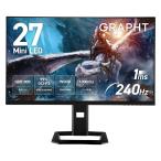 GRAPHT|グラフト ゲーミング液晶ディスプレイ(27型/Fast IPS/WQHD 2560×1440/240Hz/1ms/HDR1000)(ブラック) Mini LED GRT044-2724ML-BK 返品種別A