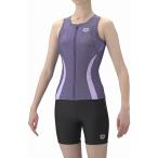 ショッピングプールバック アリーナ フィットネスセパレーツ(カバーバック・ミドルレッグ・差し込みパッド)(パープル×ブラック・サイズ：L)  返品種別B