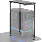 バウヒュッテ PC上ラック(ブラック) Bauhutte デスクを広く使える3本脚の拡張ラック 天板サイズ：25×50cm BHP-50R-BK 返品種別A