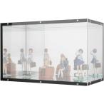 バウヒュッテ ピラーレスフィギュアケース(幅50×奥行25×高さ31cm) Bauhutte ガラス製4面ミラー マグネット開閉 ディスプレイケース BHS-50C-BK 返品種別A