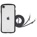 NATURALdesign iPhone SE(第3/ 2世代)/ 8/ 7用 背面型ケース ショルダーストラップセット CHROME-CLEAR(ブラック) IP7-CHCS02 返品種別A