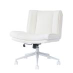 OURLY(アワリー) ロッキングデスクチェア(ホワイト) ゲーミングチェア 座面広々61cm ゆったり設計 オフィスチェア ファブリック GUY-0001-WH 返品種別A