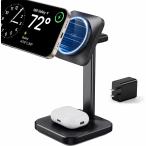 ショッピングファン ESR MagSafe対応 Qi2認定 最大出力25W 高速充電 冷却ファン付き 3 in 1 充電器 Qi2 3-in-1 Watch Wireless Charging with CryoBoost Black ESR677 返品種別A