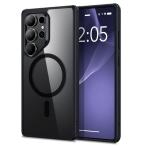 ESR Galaxy S25 Ultra用 MagSafe対応 ハイブリッドケース(クリアブラック) Classic Hybrid Case (HaloLock) Compatible with Samsung 1A81100202 返品種別A