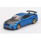 MINI−GT 1/ 64 Nissan スカイライン GT-R R34 Top Secret ベイサイドブルー(右ハンドル)(MGT00531-R)ミニカー 返品種別B