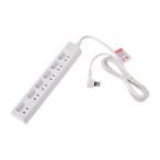 ELPA 個別スイッチ付き 電源タップ(6個口・2m) ELPA WLK-R62LW 返品種別A