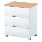 ショッピング本体 天馬 フィッツプラス 3段(天板：メープル/ 本体：ホワイト) 最大外寸(約)：幅55×奥行41×高さ66cm チェスト・タンス 完成品 F5503(FITSプラス) 返品種別A