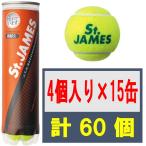ショッピングテニス ダンロップ (4球入りボトル×15缶セット)硬式テニスボール St.JAMES(セント・ジェームス) 返品種別A