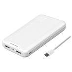 ショッピングモバイルバッテリー 20000mah カシムラ モバイルバッテリー + ケーブル TYPE-C 1ポート/ USB 2ポート 20000mAh 計12W(ホワイト) AJ-617 返品種別A