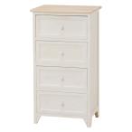 HAGIHARA(萩原) フレンチカントリーチェスト(4段) 幅41cm MCH-5274NAW 返品種別A