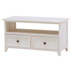HAGIHARA(萩原) シャビーウッドファニチャー テレビボード(アンティークホワイト・幅74×奥行34×高さ40cm) MTV-5382AW 返品種別A