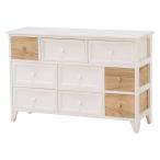 HAGIHARA(萩原) アンティークナチュラルチェスト(幅90×奥行30×高さ59cm) MCH-5714AW 返品種別A