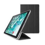エレコム iPad 9.7インチ(2018年/ 2017年モデル)用 フラップカバー 背面クリア ソフトレザー 2アングル スリープ対応(ブラック) TB-A18RWVBK 返品種別A