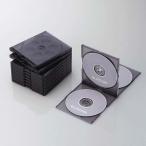 エレコム Blu-ray/ DVD/ CDケース 5枚セット(標準/ PS/ 4枚収納・クリアブラック) CCD-JSCNQ5CBK 返品種別A