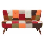 不二貿易 ソファー2P デイジー パッチワーク(2人掛け) sofa8533C 31056 北欧風 おしゃれ かわいい コンパクト Daisy デイジー 34262 返品種別A