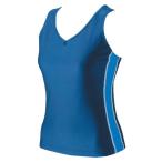 フットマーク 女子 スクール水着 ラインセパレーツ上(ブルー・サイズ：LL)  返品種別B