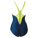 ショッピングスクール水着 フットマーク 女子 スクール水着 アクアライン ワンピース(イエロー・サイズ：L)  返品種別B