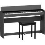 ローランド 電子ピアノ(ブラック)(固定椅子付き) Roland Home Piano F107-BK 返品種別A
