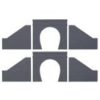 津川洋行 (N) NA-93 トンネルポータル 単線用 石積タイプ(ポータル2枚・擁壁(左右各2枚) 返品種別B