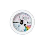 シンワ測定 温湿度計 F-3S 熱中症注意 丸型 6.5cm ホワイト 70515 返品種別B