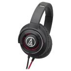 オーディオテクニカ ダイナミック密閉型ヘッドホン(ブラックレッド) audio-technica SOLID BASS ATH-WS770-BRD 返品種別A