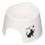 猫専用フードボウル すべり止め付 ホワイト 伊勢藤 返品種別A