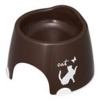 猫専用フードボウル すべり止め付 チョコブラウン 伊勢藤 返品種別A
