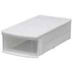 アイリスオーヤマ チェストI L(ホワイト/ クリア) サイズ(約)：幅37.6×奥行74×高さ21.2cm L(アイリス) 返品種別A