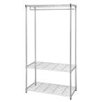 アイリスオーヤマ メタルシェルフ(3段・91cm幅 奥行46cm 高さ178.5cm)ポール径25mm メタルラックワードローブ IRIS SEW-913E 返品種別A