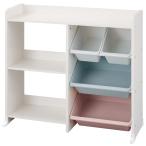 ショッピング本棚 アイリスオーヤマ 本棚付トイハウスラック 幅886×奥行348×高さ798mm(ホワイト) IRIS HTHR-34Rホワイト 返品種別A