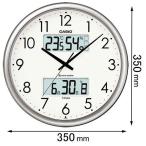 ショッピングシルバー カシオ 電波掛け時計(シルバー)温湿度計付 ITM-650J-8JF 返品種別A