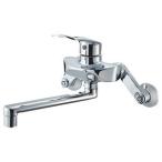 SANEI 壁付き2穴 シングル混合栓(キッチン用) (水栓)SANEI COULE K1712E2-13 返品種別B