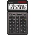 シャープ 電卓 12桁(ブラック系) SHARP カラー・デザイン電卓 抗菌・ナイスサイズタイプ EL-VN83-BX 返品種別A