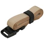 E-Value ワンタッチ荷締ベルト(コヨーテ・使用荷重25kg 幅25mm 全長2m) PT-2520CT 返品種別B