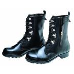 ドンケル チャック付き安全靴 長編上ブーツ ラバー1層底 耐滑 ブラック 24.0cm JIS規格 DONKEL 640-BK-24.0 返品種別B