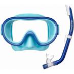 Reef Tourer( leaf Tourer ) маска &. имеется W защита воздуховод "snorkel" ребенок (4~9 лет ) для 2 позиций комплект ( голубой man ta голубой ) возвращенный товар вид другой A
