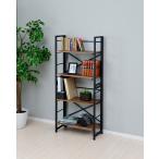 YAMAZEN 使うときだけサッと出せるフレーム折りたたみ式ラック(アンティークフラウン/ フラック) 積み重ねもできるパタパタラック NSR-21460-ABRSBK 返品種別A