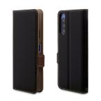 ラスタバナナ Xperia 10 IV(SO-52C/ SOG07)用 薄型手帳ケース サイドマグネット(ブラック×ダークブラウン) 6959XP104BO 返品種別A