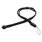 ラスタバナナ 丸紐ネックストラップ 長さ調節 安全パーツ付(ブラック) RNST04BK 返品種別A