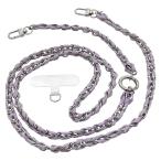 ショッピングショルダーストラップ ラスタバナナ チェーンショルダーストラップ 2WAY ショートストラップ切り替え ストラップホルダーシートセット(パープル×シルバー) RSST10PUSV 返品種別A