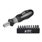 KTC(京都機械工具) ミニラチェットドライバー(ビット10個付)ギア数40 KTC DBRM11 返品種別B