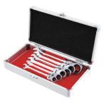 スエカゲツール 6本組フレックスロックギアレンチセット Pro-Auto コンビネーションラチェット FLG6S 返品種別B