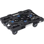 トラスコ中山 樹脂製平台車 ルートバンメッシュタイプ 515×385 オール自在(黒) MPK-500J-BK 返品種別B