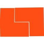 トラスコ中山 蛍光L字シール オレンジ 1シート2枚入 50×100×100 トラスコ中山 FLL502-O 返品種別B