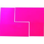 トラスコ中山 蛍光L字シール ピンク 1シート2枚入 50×100×100 トラスコ中山 FLL502-P 返品種別B