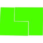 トラスコ中山 蛍光L字シール グリーン 1シート2枚入 50×100×100 トラスコ中山 FLL502-GN 返品種別B