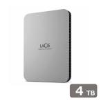 LaCie 外付け HDD 4TB ポータブル Mobile Drive USB3.2 USB Type-C×1 3年保証 Toolkit付属(Windows Mac iPad)対応(ムーン・シルバー)STLP4000400 返品種別B
