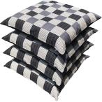 座布団カバー ４枚組 和市松 約５５