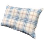 １個 枕カバー付 やわらかめソフトパイプ枕 クロス 約４３×６３ｃｍ ＢＬ 【日本製】 【パイプ枕】 【通気性】